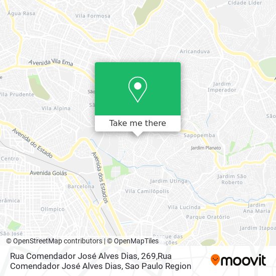 Mapa Rua Comendador José Alves Dias, 269,Rua Comendador José Alves Dias