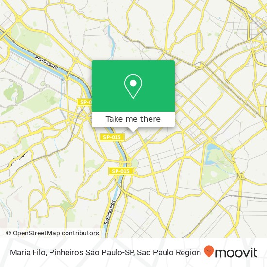 Mapa Maria Filó, Pinheiros São Paulo-SP