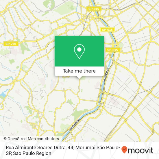 Mapa Rua Almirante Soares Dutra, 44, Morumbi São Paulo-SP