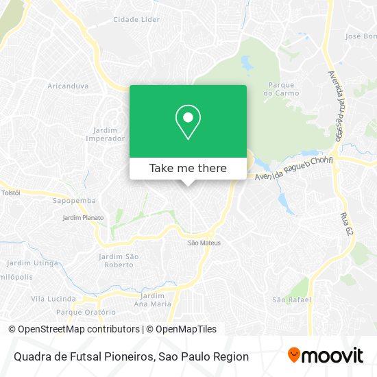 Quadra de Futsal Pioneiros map