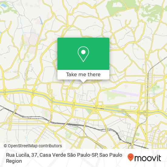 Mapa Rua Lucila, 37, Casa Verde São Paulo-SP