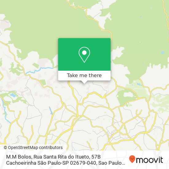 Mapa M.M Bolos, Rua Santa Rita do Itueto, 57B Cachoeirinha São Paulo-SP 02679-040