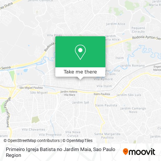 Primeiro Igreja Batista no Jardim Maia map