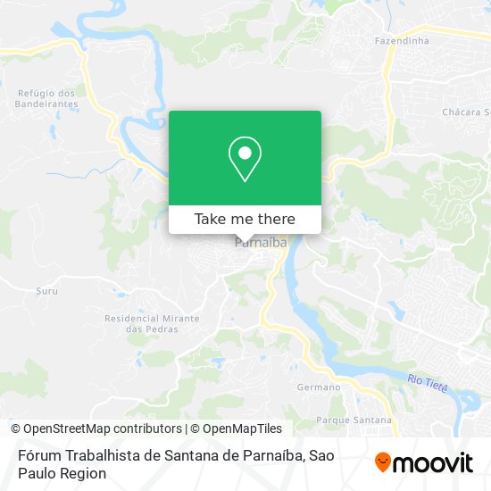 Mapa Fórum Trabalhista de Santana de Parnaíba