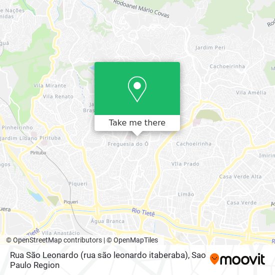 Rua São Leonardo (rua são leonardo itaberaba) map