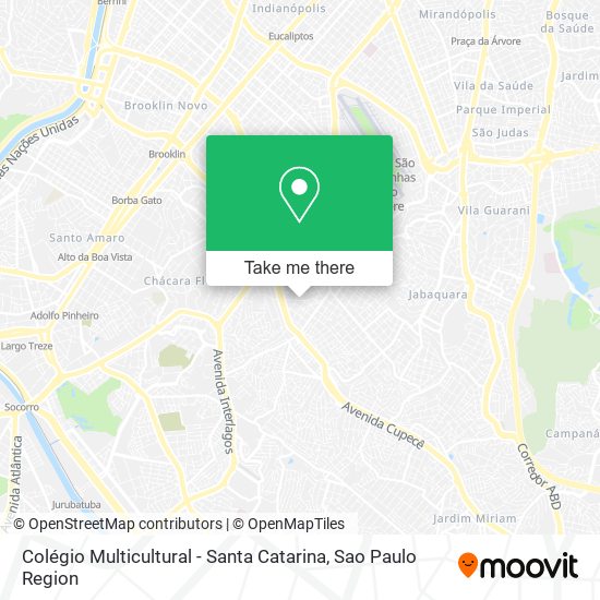 Mapa Colégio Multicultural - Santa Catarina