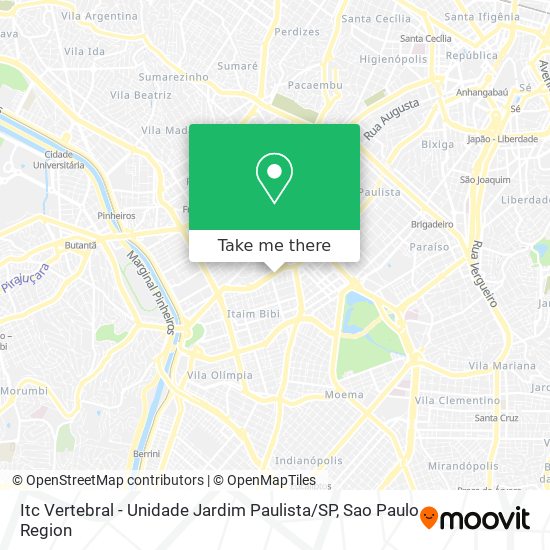 Mapa Itc Vertebral - Unidade Jardim Paulista / SP