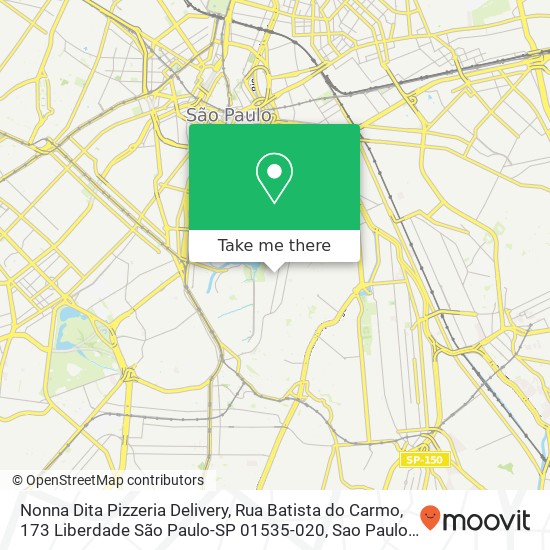 Nonna Dita Pizzeria Delivery, Rua Batista do Carmo, 173 Liberdade São Paulo-SP 01535-020 map