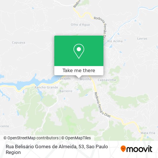Mapa Rua Belisário Gomes de Almeida, 53