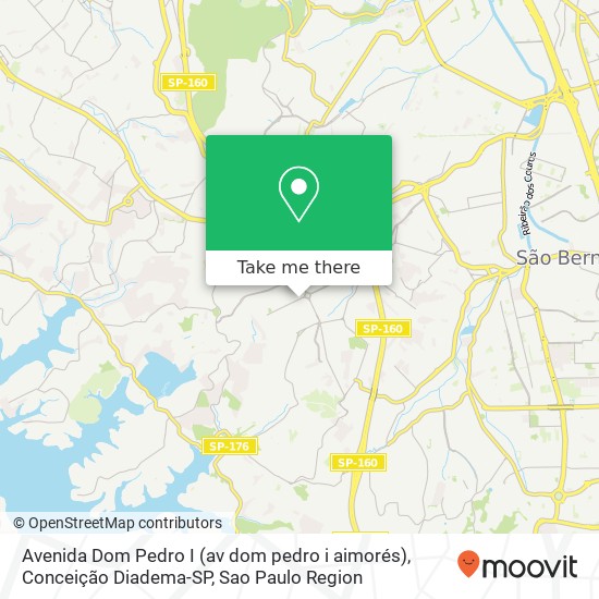 Mapa Avenida Dom Pedro I (av dom pedro i aimorés), Conceição Diadema-SP