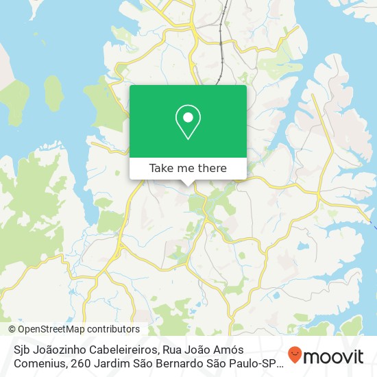 Mapa Sjb Joãozinho Cabeleireiros, Rua João Amós Comenius, 260 Jardim São Bernardo São Paulo-SP 04844-420
