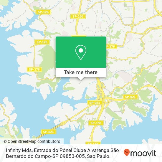 Mapa Infinity Mds, Estrada do Pônei Clube Alvarenga São Bernardo do Campo-SP 09853-005