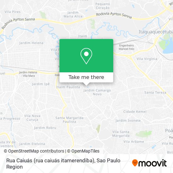 Rua Caiuás (rua caiuás itamerendiba) map