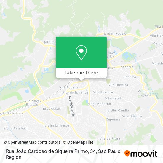 Mapa Rua João Cardoso de Siqueira Primo, 34