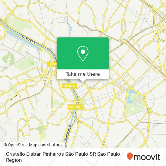 Mapa Cristallo Eisbar, Pinheiros São Paulo-SP