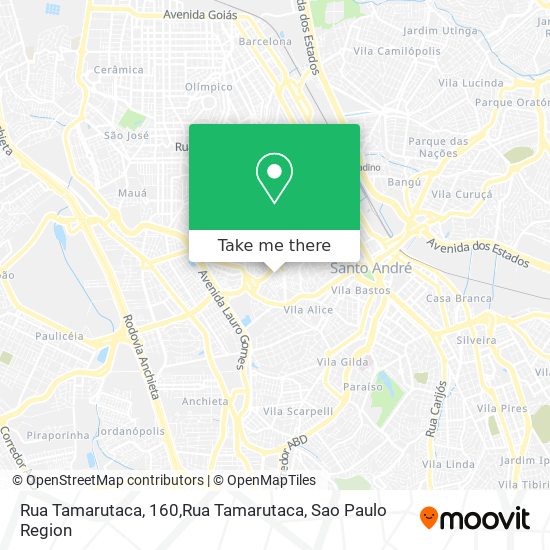 Mapa Rua Tamarutaca, 160,Rua Tamarutaca