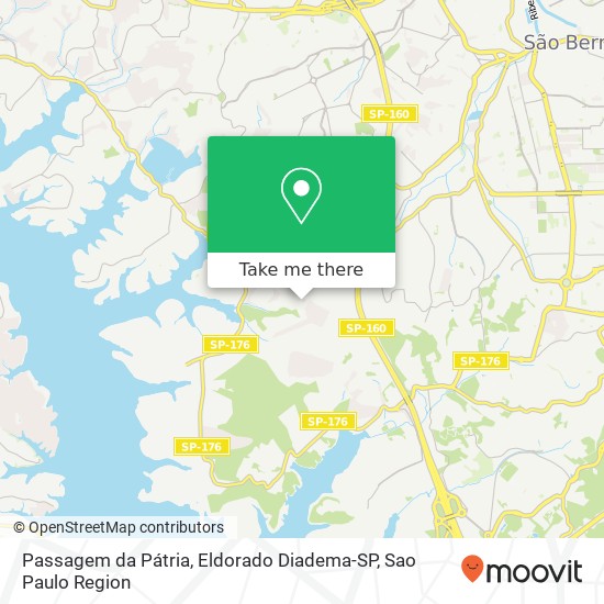 Passagem da Pátria, Eldorado Diadema-SP map