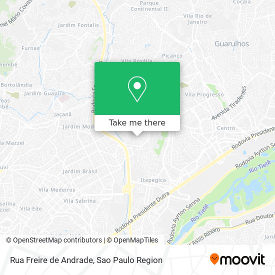 Mapa Rua Freire de Andrade