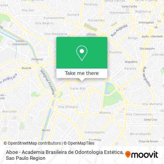 Aboe - Academia Brasileira de Odontologia Estética map