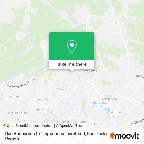 Rua Apucarana (rua apucarana cambuci) map
