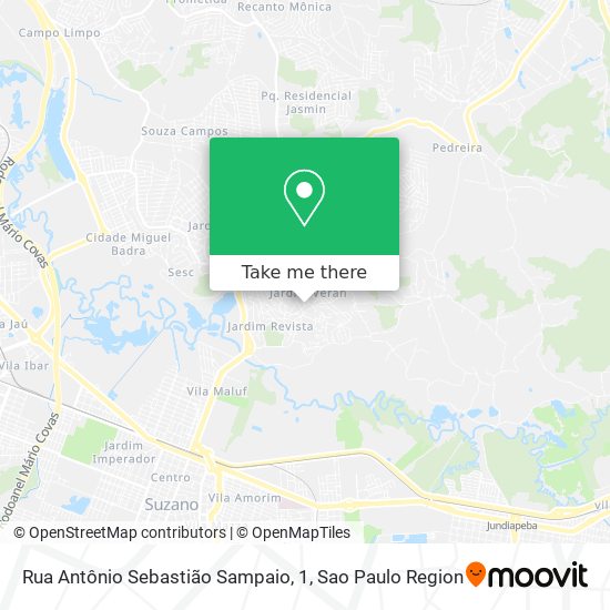 Mapa Rua Antônio Sebastião Sampaio, 1