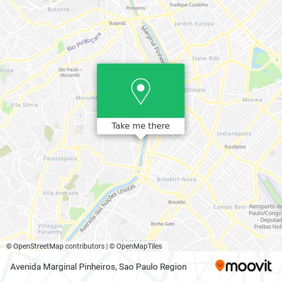 Avenida Marginal Pinheiros map