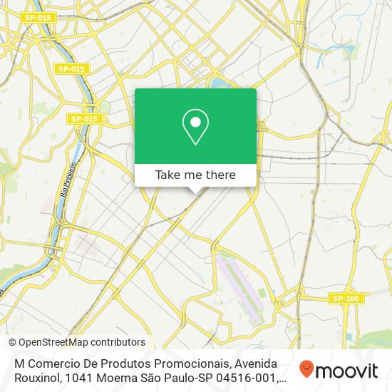 M Comercio De Produtos Promocionais, Avenida Rouxinol, 1041 Moema São Paulo-SP 04516-001 map