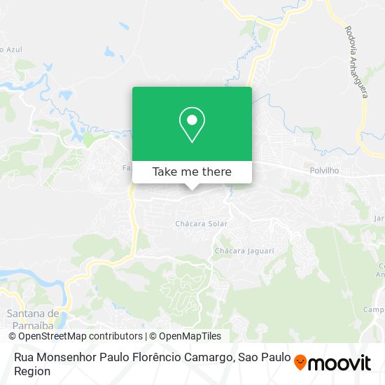 Rua Monsenhor Paulo Florêncio Camargo map