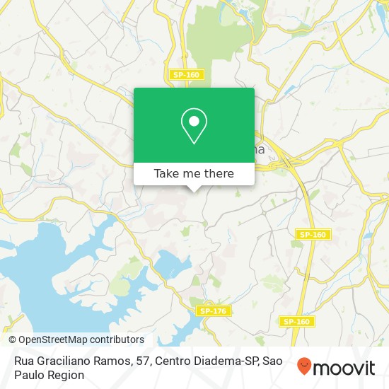 Mapa Rua Graciliano Ramos, 57, Centro Diadema-SP