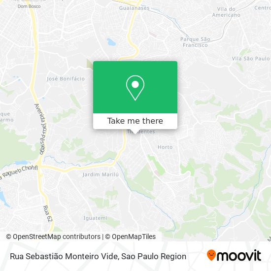 Mapa Rua Sebastião Monteiro Vide