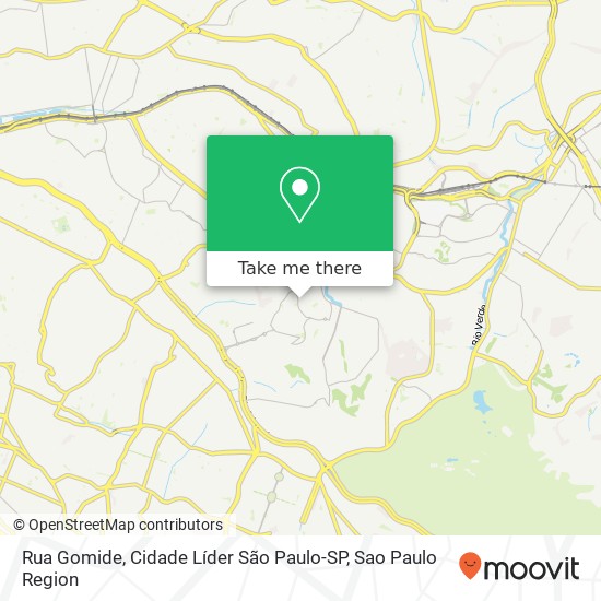 Mapa Rua Gomide, Cidade Líder São Paulo-SP