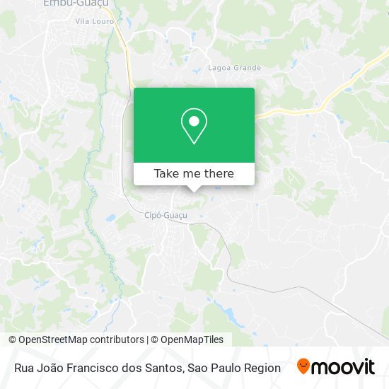 Mapa Rua João Francisco dos Santos