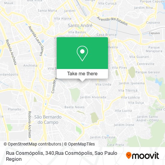 Rua Cosmópolis, 340,Rua Cosmópolis map