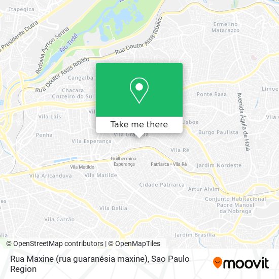 Rua Maxine (rua guaranésia maxine) map
