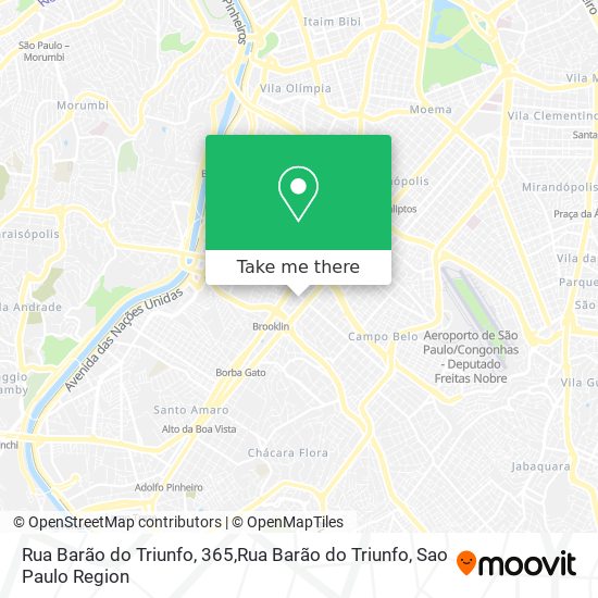 Mapa Rua Barão do Triunfo, 365,Rua Barão do Triunfo