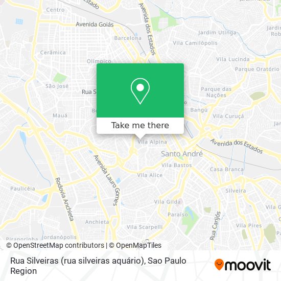 Mapa Rua Silveiras (rua silveiras aquário)