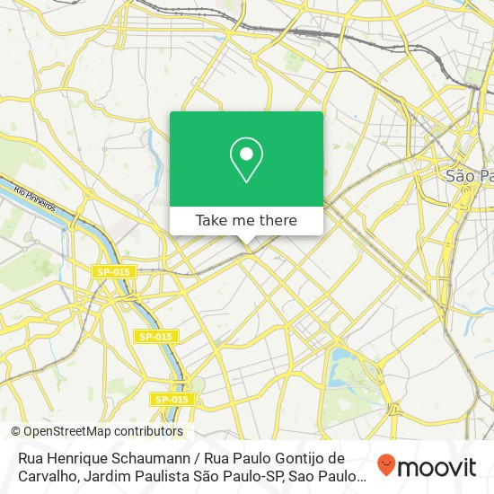 Rua Henrique Schaumann / Rua Paulo Gontijo de Carvalho, Jardim Paulista São Paulo-SP map