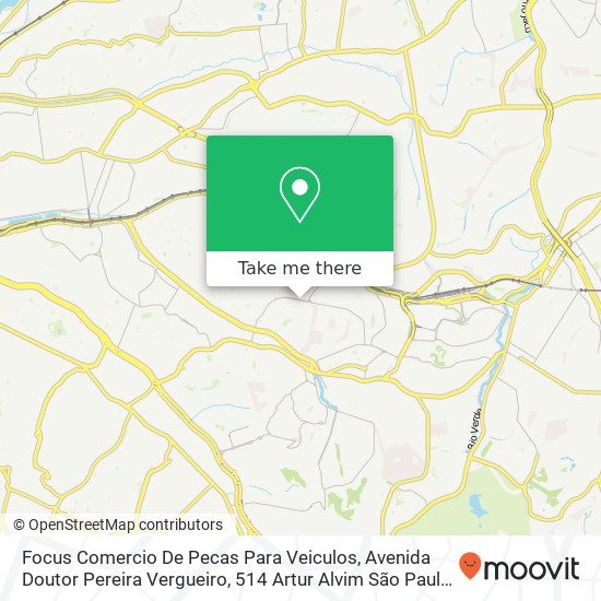 Focus Comercio De Pecas Para Veiculos, Avenida Doutor Pereira Vergueiro, 514 Artur Alvim São Paulo-SP 03563-000 map