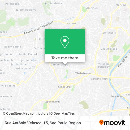 Rua Antônio Velasco, 15 map