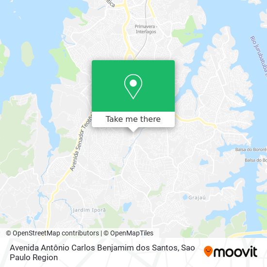 Avenida Antônio Carlos Benjamim dos Santos map