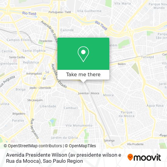 Avenida Presidente Wilson (av presidente wilson e Rua da Mooca) map