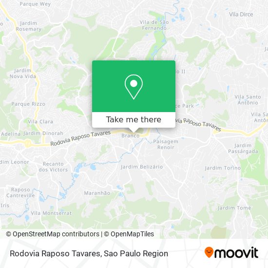 Rodovia Raposo Tavares map