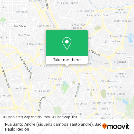 Rua Santo André (siqueira campos santo andré) map