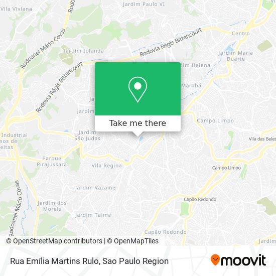 Mapa Rua Emília Martins Rulo