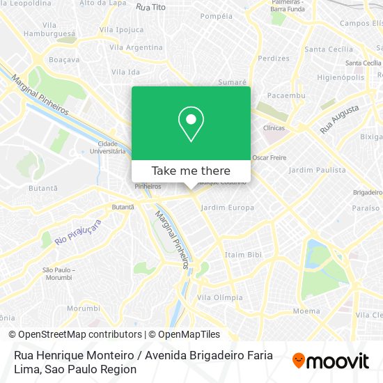 Rua Henrique Monteiro / Avenida Brigadeiro Faria Lima map