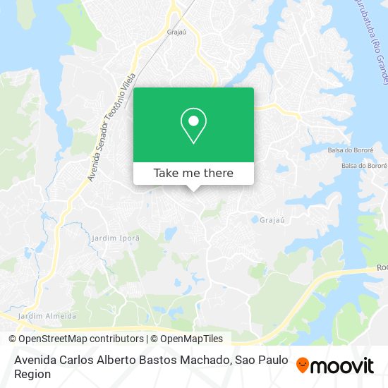 Mapa Avenida Carlos Alberto Bastos Machado