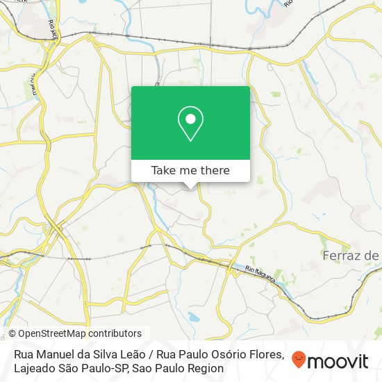 Mapa Rua Manuel da Silva Leão / Rua Paulo Osório Flores, Lajeado São Paulo-SP