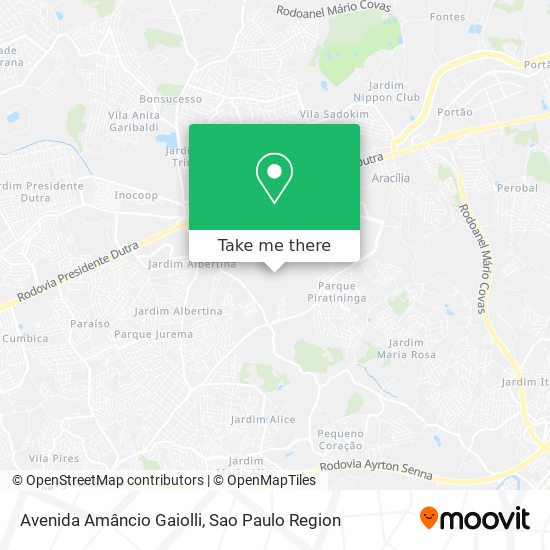 Avenida Amâncio Gaiolli map