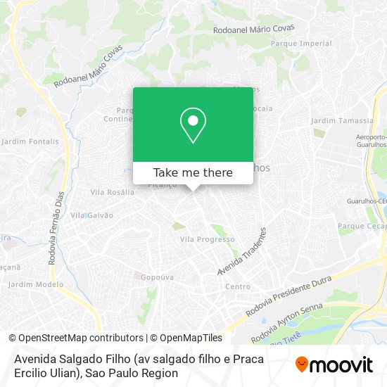 Mapa Avenida Salgado Filho (av salgado filho e Praca Ercilio Ulian)