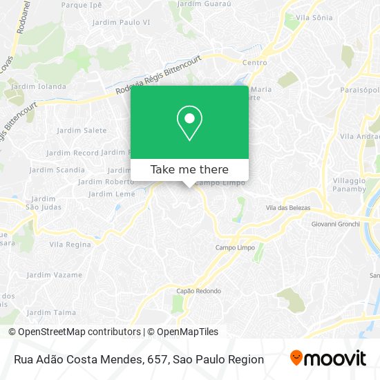 Mapa Rua Adão Costa Mendes, 657